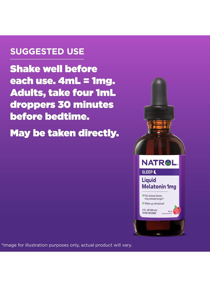 Natrol Sleep Liquid Melatonin 1mg, 2 Fl Oz, Packaging May Vary - Image 4